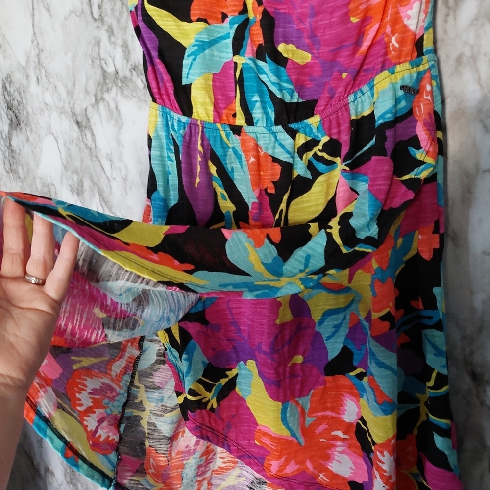 Roxy One Shoulder Tropical Dress Size S - Picture 6 of 9